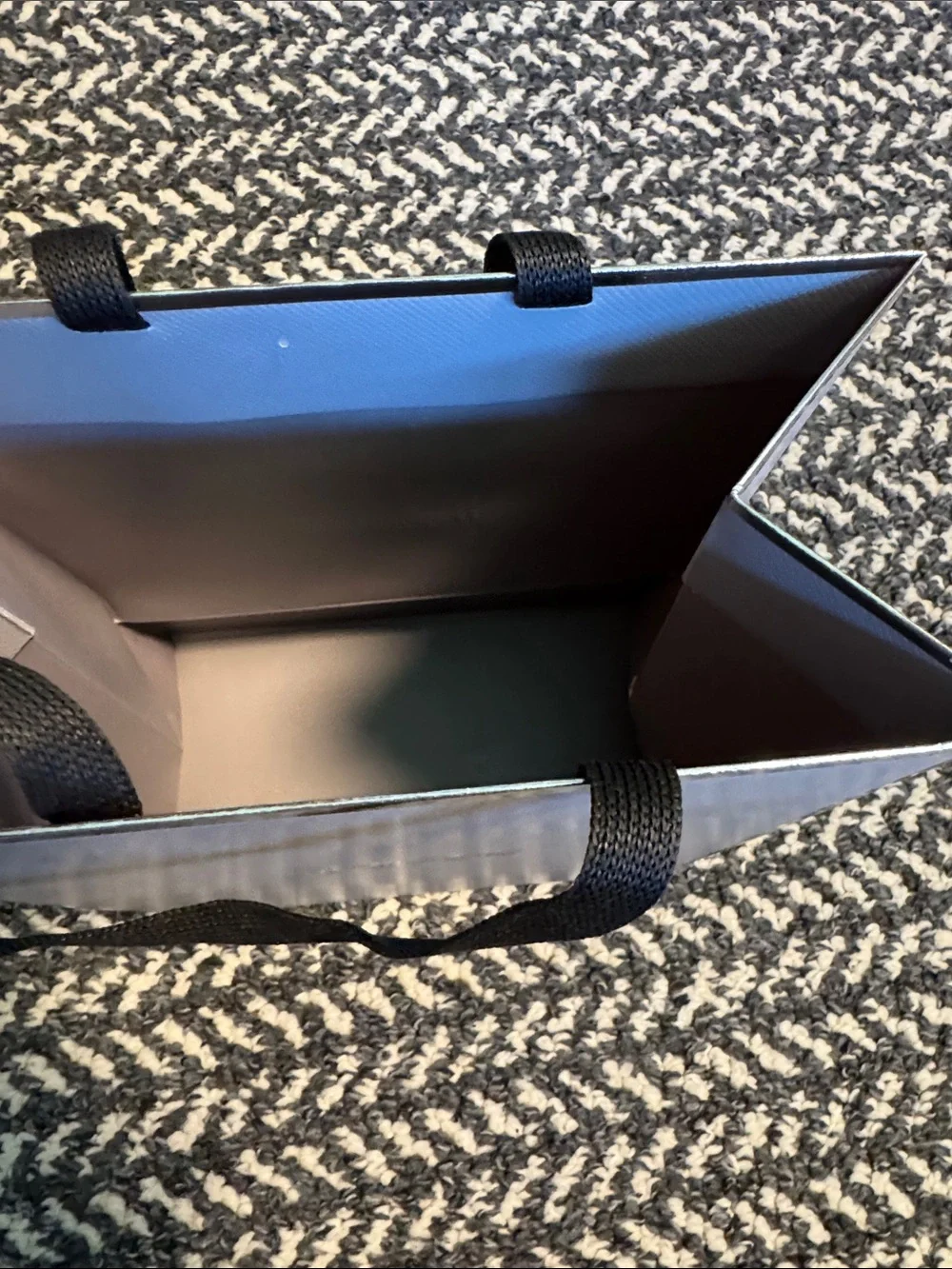 Tom Ford Light Blue Gift Bag with Black Ribbon and Gold Logo